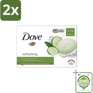 Dove - Zeep - Go Fresh Touch - Komkommer & Groene Thee - Verfrissend - 4 x 90 gram - Voordeelverpakking - 2 stuks - Dove Zeep - Go Fresh Touch