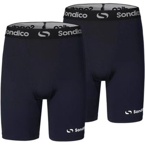 2-Pack Sondico Slindingshort - Sportshort - Lengte 15 cm - Heren - Navy - Maat S