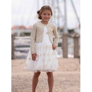 Gymp off white gold jurk communie bruidsmeisje maat 164