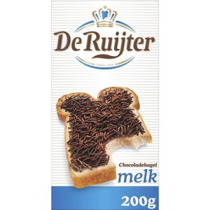 De Ruijter - Chocoladehagel - Melk - 200 g - Doos 9 pak