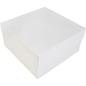 BrandNewCake® Taartdoos - 30x30x15 cm - Taartdoos Karton - Cakedoos - 3 Stuks - Wit