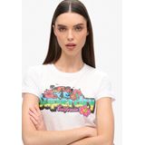 Superdry - Cali sticker T-shirt met aansluitende pasvorm - Dames - T-shirts