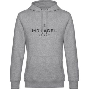 Mr Padel Italy - Lichtgrijze Hoodie Maat M - Unisex hoodies met capuchon