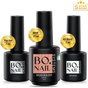 GUAPÀ® BIAB Starterspakket | Builder Gel In A Bottle | BIAB Nagellak | Gelnagels Starterspakket | Nagellak | Gellak | HEMA Free | Builder Gel | Primer | Top Coat | 15 ml BIAB Zalm Roze