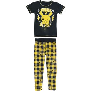 Pokémon Kids - Pikachu - Rocks Kinder pyjama's zwart-geel 134/140 Katoen -