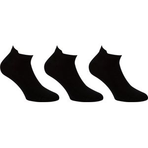 Sokken sneaker met lipje 3 paar - Zwart - Sokken Heren Sokken Dames - Maat 43/45