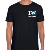 I love Scotland t-shirt zwart op borst voor heren - Schotland landen shirt - supporter kleding XXL