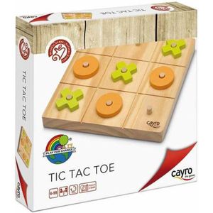 Cayro - Tic Tac Toe - Drie-op-een-rij Spel - Hout 20 x 20 x 4 cm - 2 Spelers - Geschikt vanaf 6 Jaar