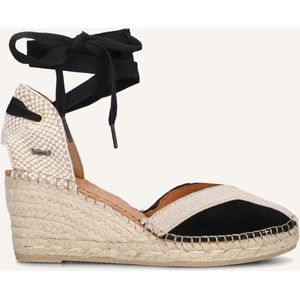 Shabbies Amsterdam - Espadrille Kaila Ki Seven - Black - 100% Linen