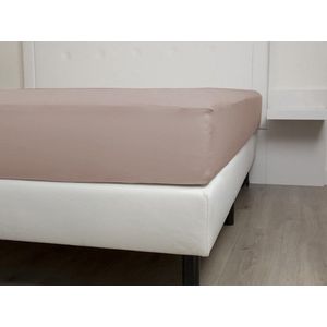 HnL Living - Hoeslaken - Katoensatijn - 90 x 200 cm - Roze