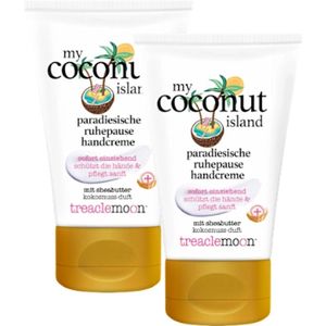 Treaclemoon My Coconut Island Handcreme - Reisverpakking - Praktisch To-go Formaat | 2x 30 ml - Voordeelverpakking | Met Sheabutter - Kokos Geur