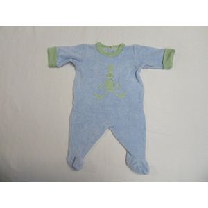 petit bateau , jongens ,  pyjama , eponge , blauw , konijn,  1maand 54