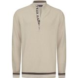 Felix Hardy Trui Met Halve Rits - Sweater - Schipperstrui Met Rits - 100% Katoen Heren Beige - Xl