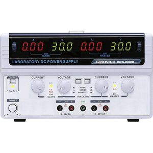 GW Instek GPS-2303 Labvoeding, regelbaar 0 - 30 V/DC 0 - 3 A 180 W Aantal uitgangen: 2 x