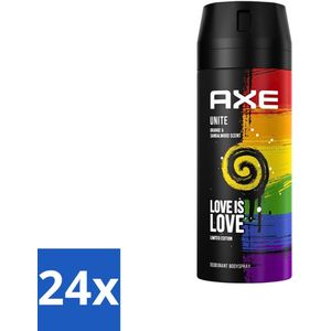 AXE - Deodorant Spray - Unite - Verzorgend - Kruidige Geur - 150 ml - Voordeelverpakking - 24 stuks