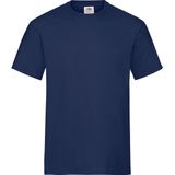 3-Pack Maat S - T-shirts donkerblauw/navy heren - Ronde hals - 195 g/m2 - Ondershirt shirt - Donker blauwe katoenen shirts voor mannen