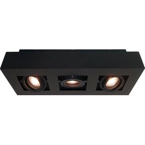 Plafondlamp Bosco 3L Zwart - 3x GU10 LED 4,8W 2700K 355lm - IP20 - Dimbaar > spots verlichting led zwart | opbouwspot led zwart | plafondlamp zwart | spotje led zwart | led lamp zwart