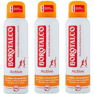 Borotalco Deo Spray - Active Mandarin & Neroli - 3 x 150 ml