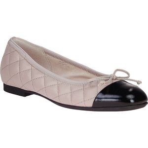 Ballerina - Color-Blocking - Glad Leer, Lak - Platte Hak