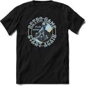 Retro game | Gaming kado T-Shirt heren - dames | Ijsblauw | Perfect game pc cadeau shirt | Grappige console spreuken - zinnen - teksten Maat XXL