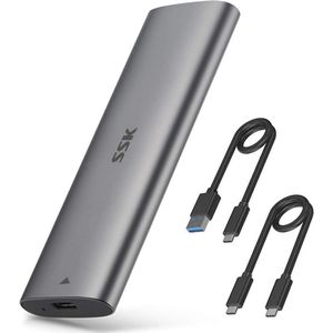 Externe M.2 NVMe SSD Behuizing met USB 3.2 Gen 2 - Aluminium Adapter voor Snelle Gegevensoverdracht tot 10 Gbps