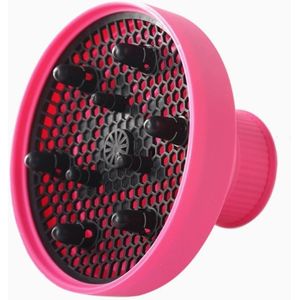 Haarstyler - Haarstyler Diffuser fohn opzetstuk universal - Haarstyler Universele Diffuser voor Haardroger Kap - oor Haardroger voor Haarblazer Diffuser Opvouwbare Hoes Styling - Rozerood