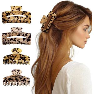 Nordivar - Set van 4 haarspelden voor dames en meisjes - Power grip - Geschikt voor fijn en dik haar - Zwart