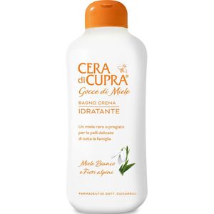 Cera di Cupra - Gocce di Miele - Bagno Idratante met Witte Klaverhoning en Alpenbloemen: uniek, hydraterend bad- en doucheschuim maakt een wat droge huid fluweelzacht. Voor het hele gezin.(fles 700ml).
