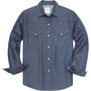 Denim Overhemd voor Heren met Lange Mouwen - Casual Regular Fit Werkoverhemd