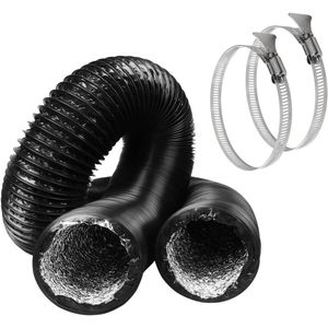 Afvoerslang Ø 100 mm - flexibele PVC - 6 meter - zwart
