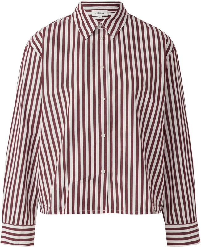 Blouse - Katoen - Vrouwelijk - Relaxte Pasvorm - Fijne Strepen