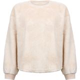 Hunkemöller Top met lange mouwen Fluffy Fleece Beige XS