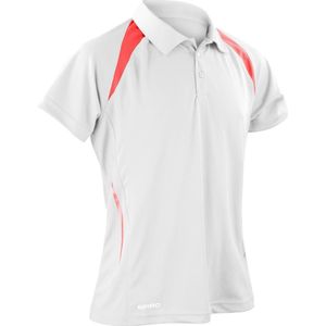 Spiro Heren Sport Team Spirit Performance Polo Shirt (Wit rood)