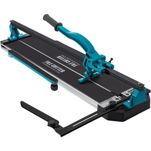 Handmatige Tegelsnijder - Laserpositionering - Single Rail - Professioneel Handgereedschap - Voor Het Snijden - Keramische Porseleinen - Granieten - Vloertegels- 24 inch - met Beugel - 84 x 49 x 23 cm - Blauw