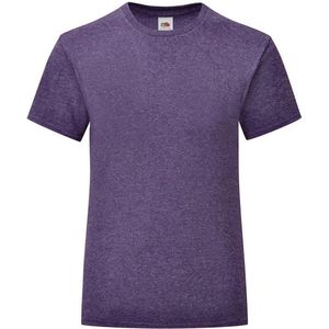 Fruit Of The Loom Meisjes Iconische T-Shirt (Heather Paars)