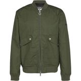 Buitenjas - Gewaxte Bomberjack - Waterafstotend - Met Gebreide Kraag