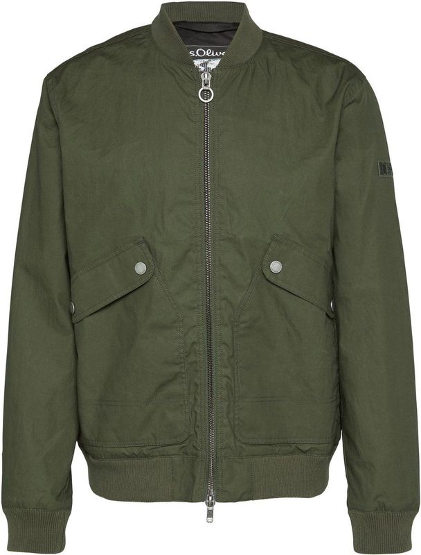 Buitenjas - Gewaxte Bomberjack - Waterafstotend - Met Gebreide Kraag