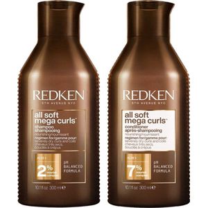 Redken All Soft Mega Curls Set Shampoo en Conditioner 300ml - extra voordelig