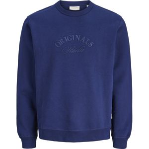 Jack & Jones Trui Jorbleecker Branding Sweat Crew Bf 12286775 Ocean Cavern/org Mannen Maat - L