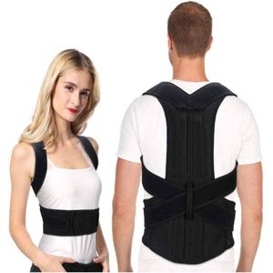 Verstelbare houdingscorrector - rugsteunriem voor nek- rug- en schouderpijn - verbetert slechte houding - unisex