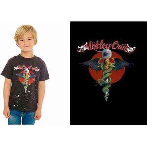 Motley Crue - Feelgood Red Circle Kinder T-shirt - Kids tm 12 jaar - Zwart