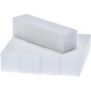 5x Polijstblok Nagelvijl 100/100 Wit