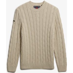 Superdry - Jacob Cable - Gebreide Trui - Ecru