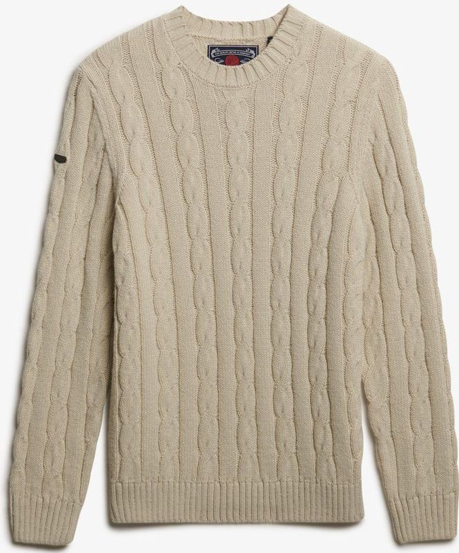 Superdry - Jacob Cable - Gebreide Trui - Ecru
