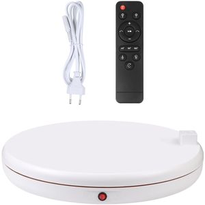 PULUZ 45cm draaitafelstandaard met afstandsbediening, snelheidsregeling en stopcontact, wit, draagvermogen 100 kg