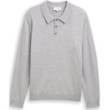 Tom Tailor - 1048790 - Polotrui - Lichtgrijs - Regular Fit - 56% Wol/44% Katoen