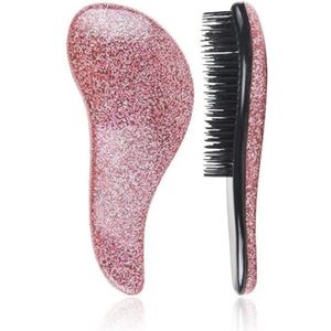 CHPN - Anti klit borstel - Roze Glitter haarborstel - Haarborstel - Anti Klit Hairbrush - Roze glitter - Pijnloos haren kammen - Compacte borstel - Nat En Droog Haar - Antiklit Haarborstel