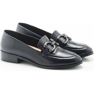 Damart - Mocassins met zilverkleurige ketting - Dames - Zwart - 37