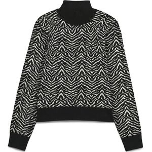 Vero Moda Trui Vmaria Art Ls High-neck Pullover Ga 10314509 Black/w Birch Dames Maat - M