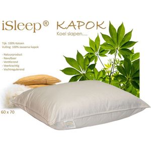 iSleep Kapok Hoofdkussen - 100% Kapok - 60x70 cm
